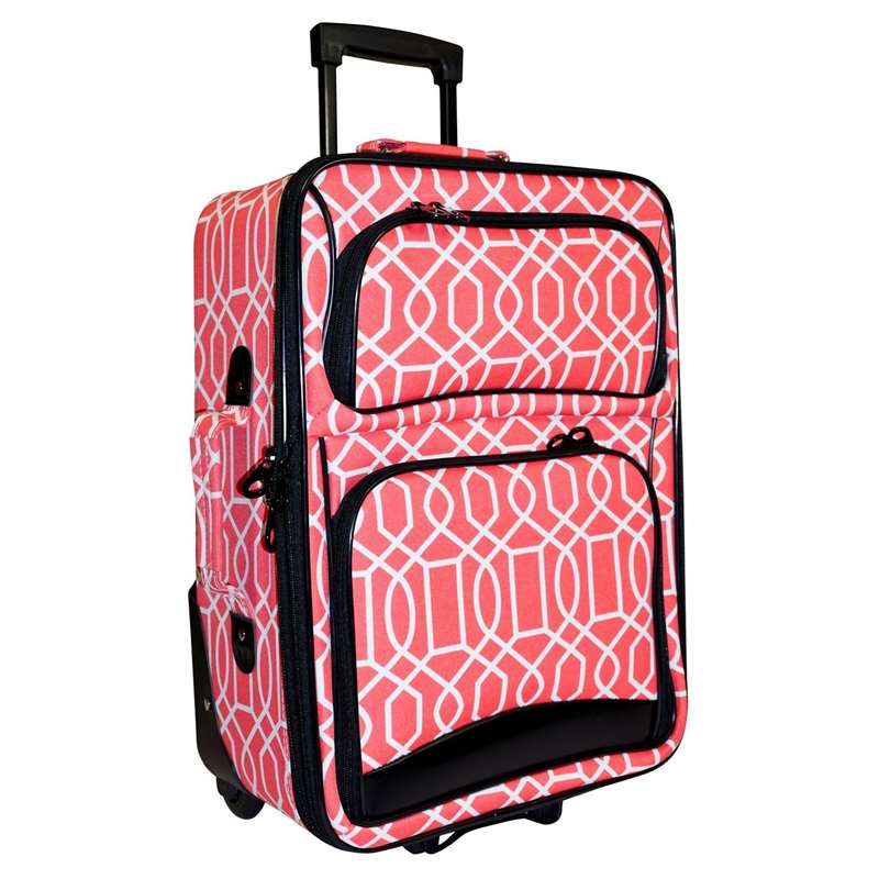 Ever Moda Designer Print 20-Inch Expandable Carry On Rolling Luggage