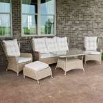 Charleston Way 5-Piece Outdoor Wicker Patio Sofa-2