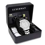 Mens Diamond Watch 0.12Ct Stainless Steel Band-4