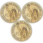 2016 D Presidential Dollar Denver Mint 3 Coins U-2