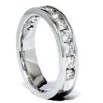 1Ct Lab Grown Diamond Wedding Ring 14K White Gol-2