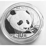 2018 CN Chinese Panda 30 Gram Silver Coin Yuan U-2