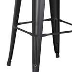 Backless Metal Barstool, Matte Black, 24 -Inch,-4