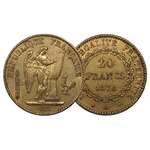 19Th Century France 20 Francs Angel Gold Coin-2