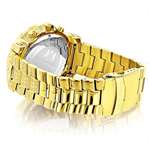 Oversized Iced Out Mens Diamond Watch Yellow Gol-2