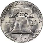 1958 U.S. Franklin Half Dollar Silver Coin, Mint-4