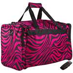 Pink Black Zebra Duffle Bag 22-Inch-2