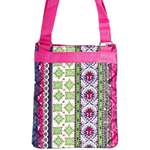 Boho Patchwork Print With Hot Pink Trim Small Hi-2