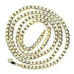 10K YELLOW Gold HOLLOW ITALY CUBAN Chain - 24 In-2
