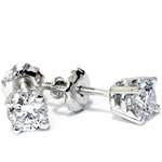 3/8CT Lab Grown Diamond Studs Screw Back 14K Whi-2