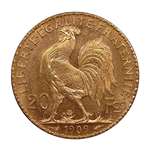 1899-1914 France Rooster 20 Francs Gold Coin-4