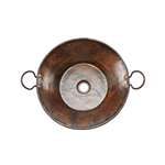 VR16MPDB Round Miners Pan Vessel Hammered Sink,-2