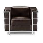 Modern Fortress Arm Chair, Espresso-2