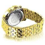 Mens Diamond Watch 0.25Ct Yellow Gold Tone-2