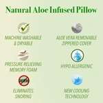 Aloe Vera Bamboo Memory Foam Pillow-Hypoallergen-4