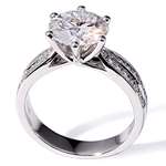 3 Carat Lab Grown Moissanite Wedding Ring With D-2