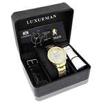 Liberty Mens Diamond Watch For Sale 0.2Ct Yellow-4