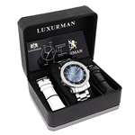 Mens Diamond Watch 0.12Ct Blue MOP-4