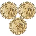 2016 P Presidential Dollar 3-Coin P Mint Uncircu-2