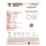 0.90 Ct. | Round | Light Raspberry Color | SI1 C-2