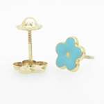 14K Gold Earrings Heart Star Flower Dolphin Peng-2