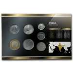 IN 1988-2010 India 10 Paise-10 Rupees Coin Set U-2