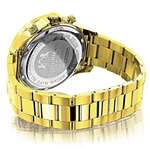Yellow Gold Tone Mens Diamond Watch 0.2Ct-2