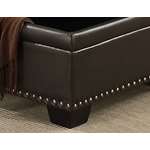 Louis Traditional Brown Storage Ottoman-2