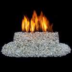 1/4 Inch Premium Reflective Clear Fire Glass - 1-2