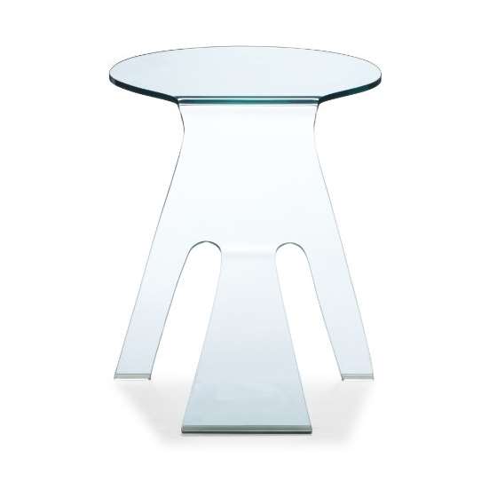 Journey Side Table In Glass Finish, Clear-4