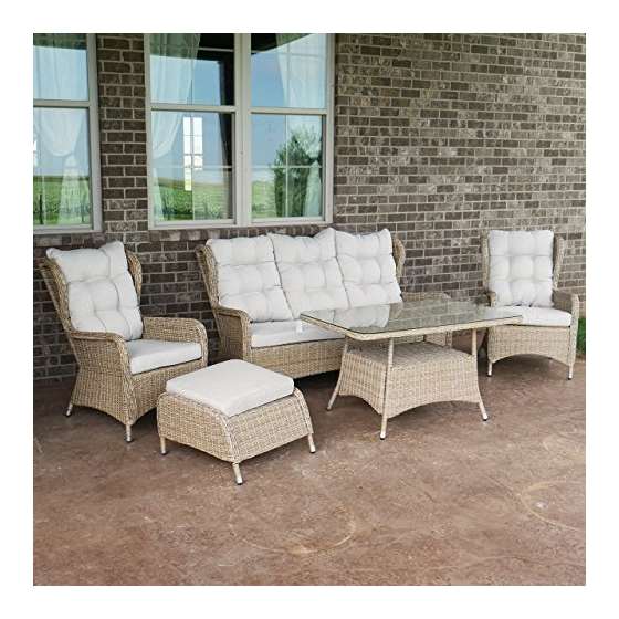 Charleston Way 5-Piece Outdoor Wicker Patio Sofa-2