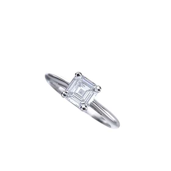 House Of Eleonore 18K White Gold Asscher-Cut Sol-4