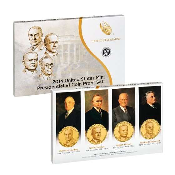 2014 S US Mint Presidential Dollars Proof Set-2