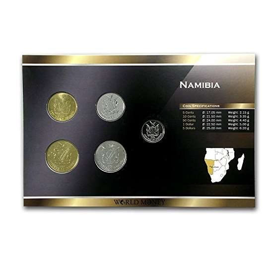 NA 1993 -2009 Namibia 5 Cents-5 Dollars Coin Set-2