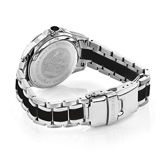 Galaxy Midsize Diamond Watch Black Ceramic 1.25C-2