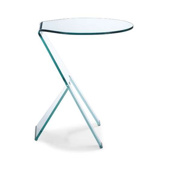 Journey Side Table In Glass Finish, Clear-2