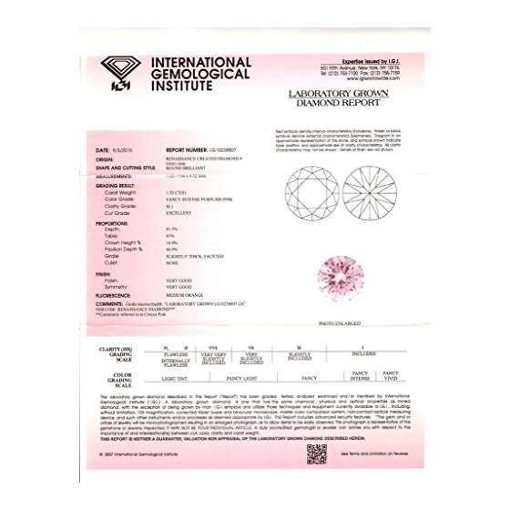 1.33 Ct. | Round | Crocus Pink Color | SI1 Clari-2