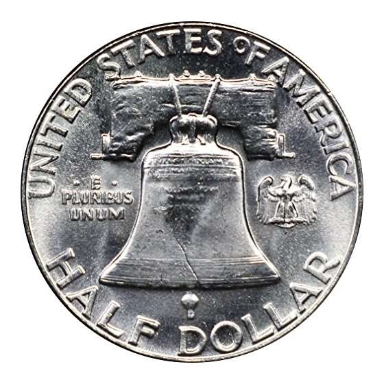 1962 U.S. Benjamin Franklin Silver Half Dollar C-4