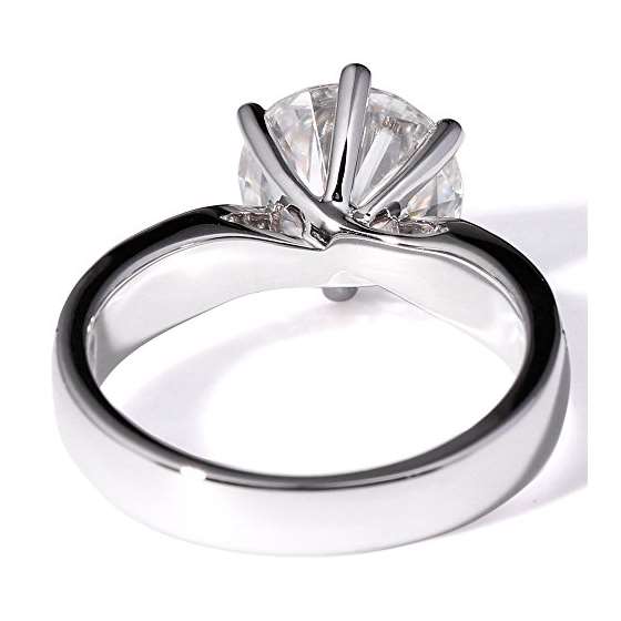 3 Carat Lab Grown Moissanite Wedding Ring With D-4