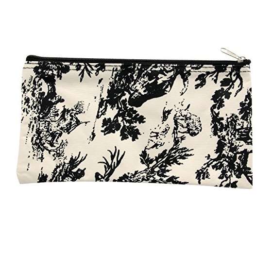 French Toile Makeup Brush Bag 10-Inch-2