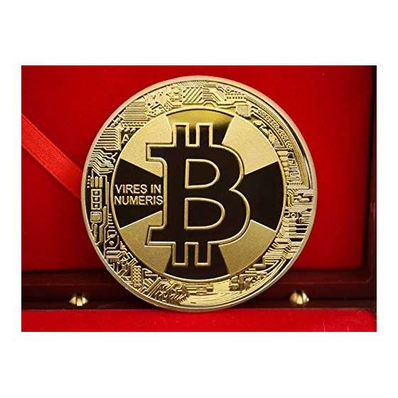 BITCOIN Coin,18K GOLD, 2-Pack Deluxe Collector S-4