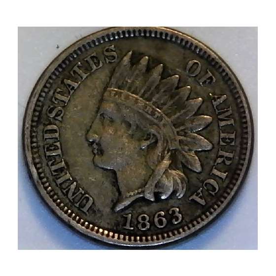 1863 P Indian Head Civil War Coin Comes In A Pla-2