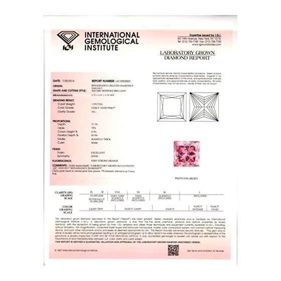 1.59 Ct. | Princess | Crocus Pink Color | VS1 Cl-2