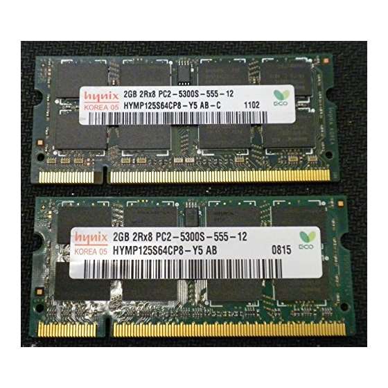 4GB 2 X 2GB 2Rx 8 Non-ECC DDR2 PC2-5300S MT16HTF-2