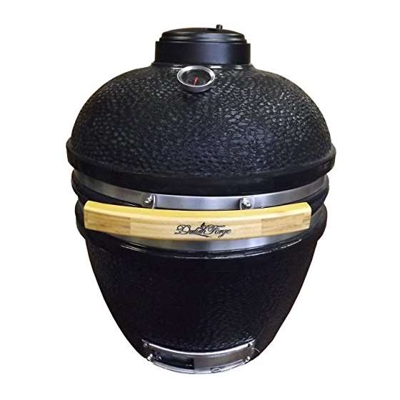 Kamado Ceramic Egg Smoker Grill With Table - Med-2