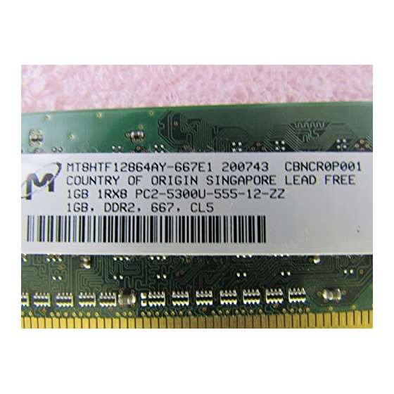 MT8HTF12864AY-667E1 4GB 4 X 1GB PC2-5300U DDR2 6-2