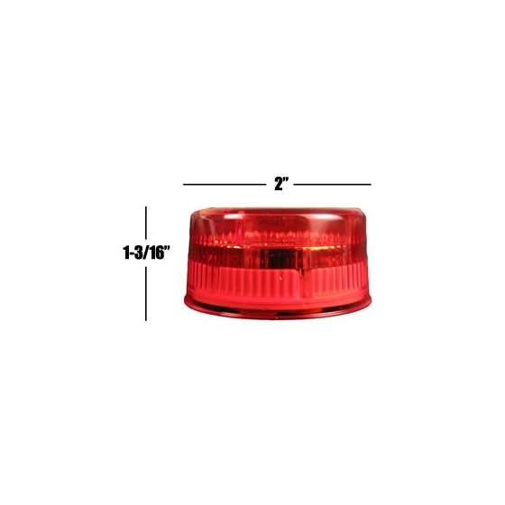 2 And Round LED Red Marker Clearance Light W 9 D-2