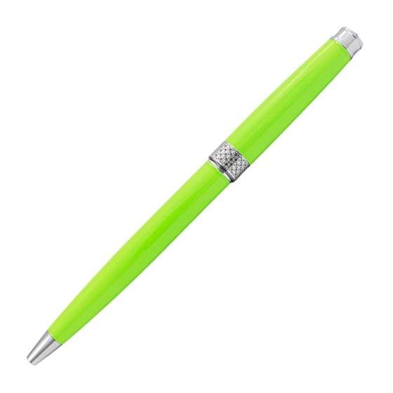 Piacere Chrome Lime Green Micro Ballpoint Pen IS-2