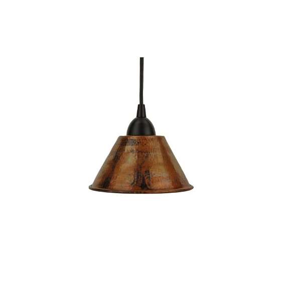 L300DB 7-Inch Hand Hammered Cone Pendant Light,-2