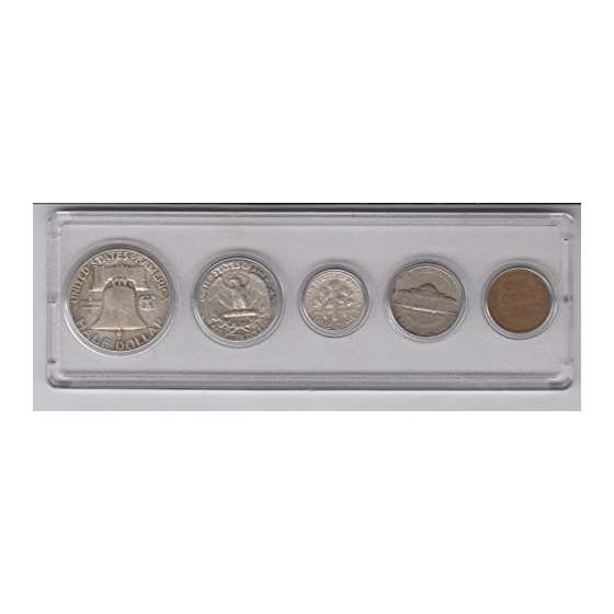 1950 Birth Year Coin Set 5 Coins Silver Half Dol-2